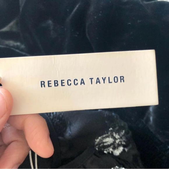 Rebecca Taylor - Black velvet organza top - Picture 5 of 5